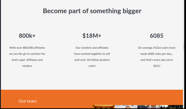 JVZoo Affiliate Network Homepage